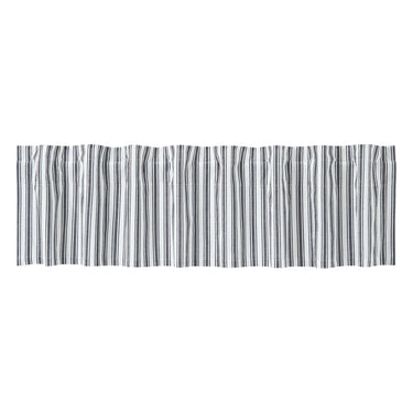 Sawyer Mill Black Ticking Stripe Valance Curtain 16x72 VHC Brands - The Fox Decor